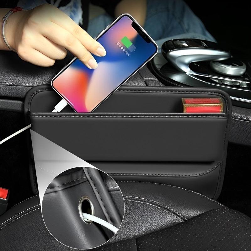 Leather Car Seat Sewn Gap Crevice Slot Storage Box for ZEEKR X